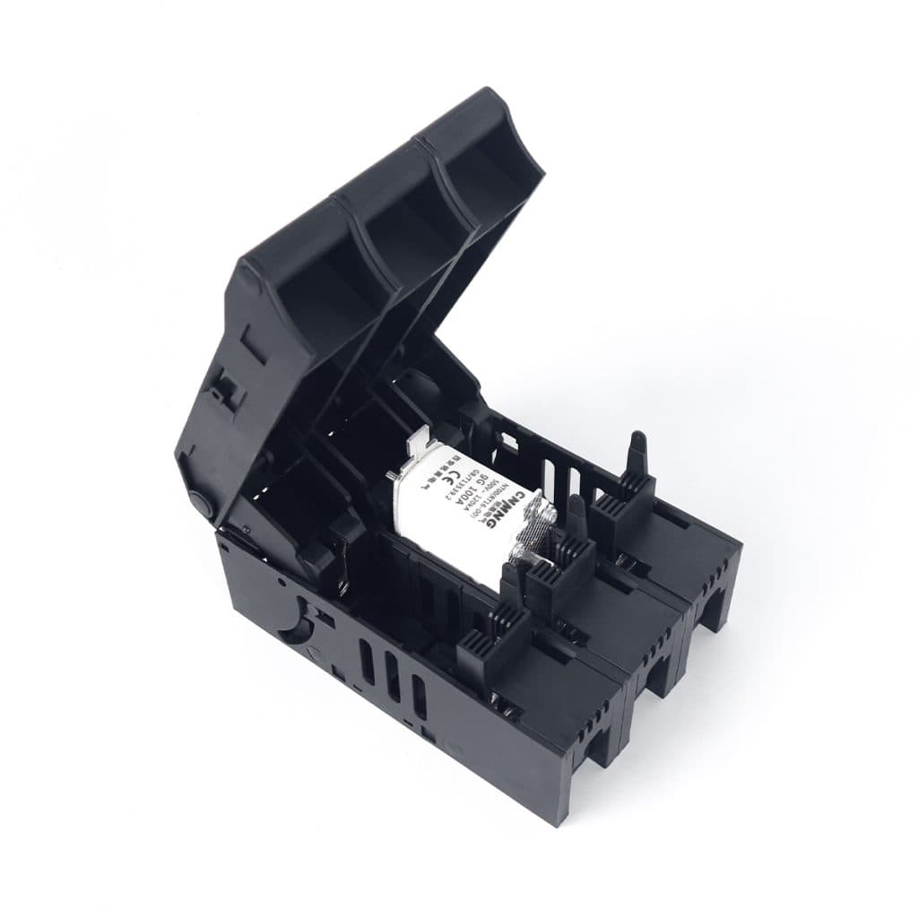MGG3-160 (HR17-160) 3P 低压熔断器底座 白底产品图